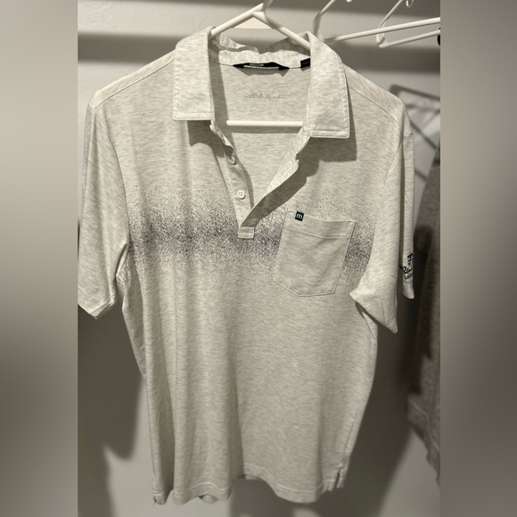 Travis Mathew Light Gray Polo Shirt - Picture 1 of 5